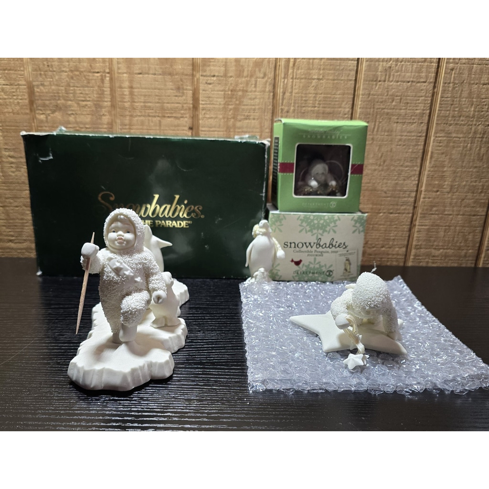 Dept 56 Snowbabies Figurine Lot Join The Parade Penguin 2010 Swingin Holiday